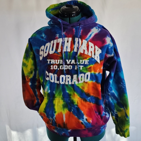 South Park, Colorado Tie Dye 3 layer hoodie size Medium - Picture 3 of 15